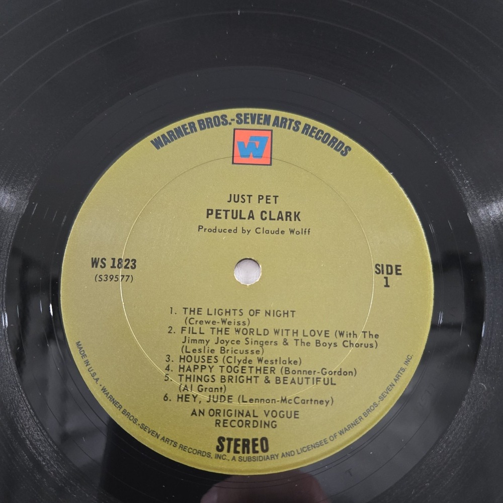 Petula Clark - Just Pet 12" Record 1966 Warner Bros Vinyl LP Album VG Tested - Picture 10 of 12